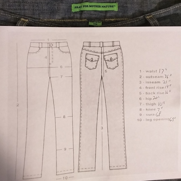 BOGO 🆓! Pray For Mother Nature Chambray Trousers - Picture 8 of 8